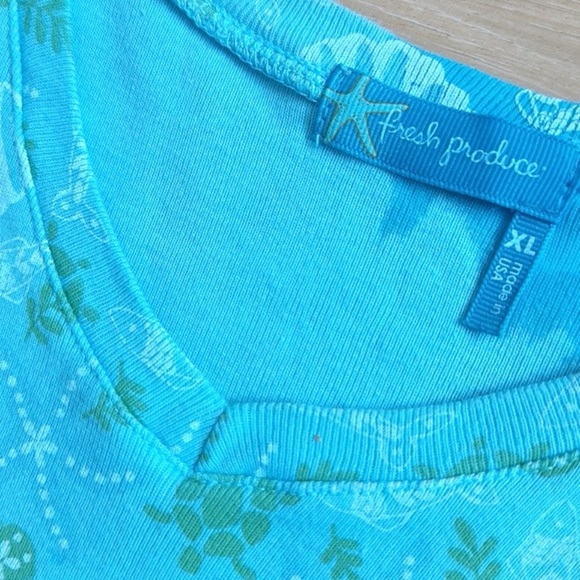 Fresh Produce 2 Pieces Set XL Blue Patterned Women's Set - Picture 5 of 11